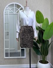 saten jakarlı gömlek ekru