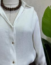 saten jakarlı gömlek ekru 3