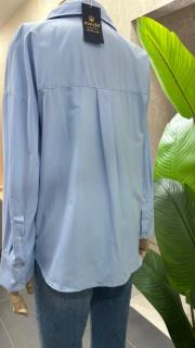 oversize gömlek mavi 4