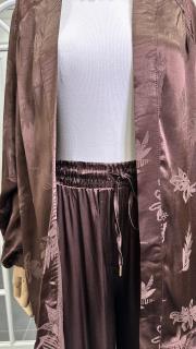 kimono pantolon takım kahve 2