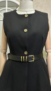 kemerli yelek pantolon takım siyah 2