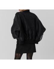 organze detaylı ceket siyah 3