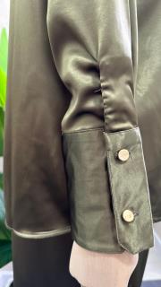 saten gömlek pantolon takım yeşil 5