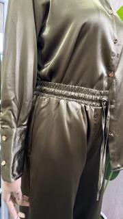 saten gömlek pantolon takım yeşil 6