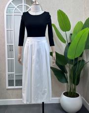 pileli çan etek beyaz