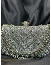 ithl.lady taşlı abiye çanta gümüş 3