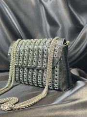 ithl.lüx taşlı omuz çantası siyah 2