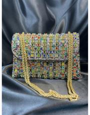 ithl.lüx taşlı omuz çantası renkli 3