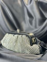 ithl.kristal portföy çanta siyah-gümüş 2