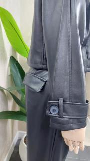 kruvaze yaka reglan kol deri ceket siyah 4