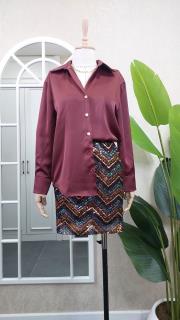 saten gömlek bordo 4