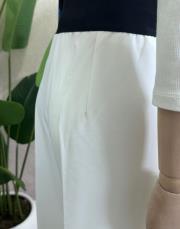 beli lastikli yazı detaylı palazzo pantolon beyaz 3