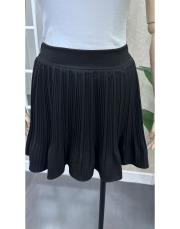 pileli içi şortlu mini etek siyah 2