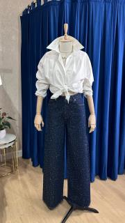 taşlı jean lacivert