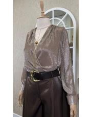 mınk çıtçıtlı abiye bluz bronz 3