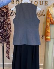 önü düğmeli yelek gri 2