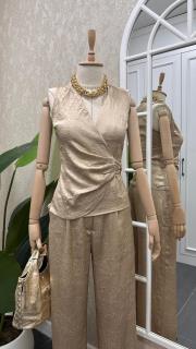 saten aksesuar detaylı takım bronz 3