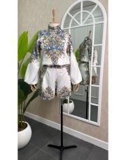 brit düğmeli şortlu takım beyaz 3