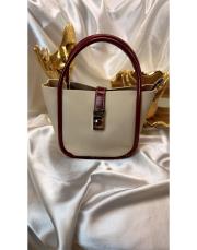 milano mini çanta krem-kırmızı 2