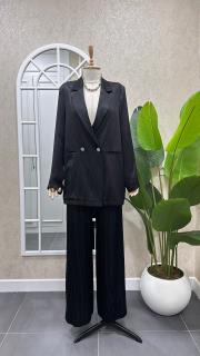 simli şeritli takım siyah