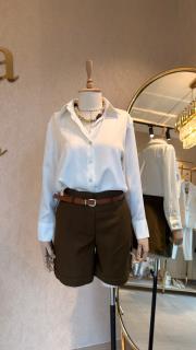 kemerli şort haki 2