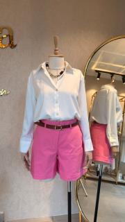 kemerli şort pembe 3