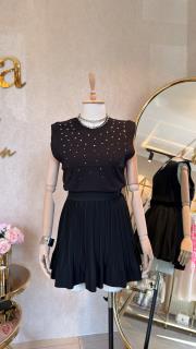 kolsuz taş detay tşört siyah