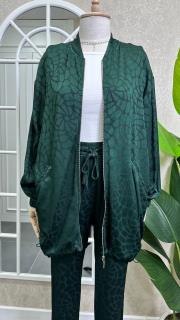 jakarlı fermuarlı spor takım koyu yeşil 4