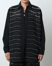 boncuk işlemeli gömlek siyah 2