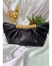 ithal elegant bıanca büzgü çanta siyah