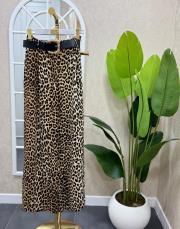 kemerli pantolon leopar
