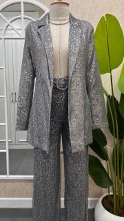 payet ceket pantolon tk. gümüş 2