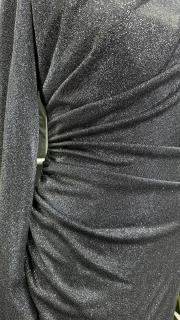 simli uzun elbise gri 3