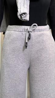 şardonlu geniş paça eşofman alt gri 3