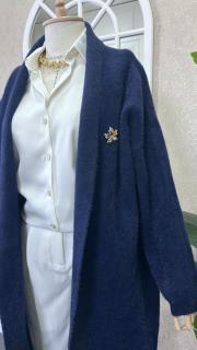 uzun hırka lacivert 2