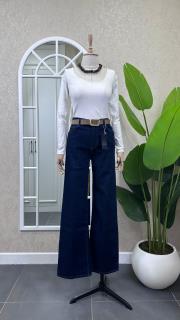 geniş paça jean lacivert lacivert