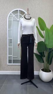 geniş paça jean kahve kahve