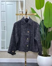 simli tweed bomber ceket siyah beyaz çizgili