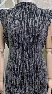 taşlı simli elbise gümüş gümüş 3