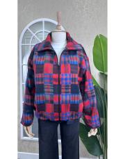 ekoseli bomber ceket kırmızı kırmızı 3