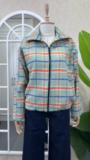 ekoseli bomber ceket yeşil yeşil 2