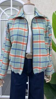 ekoseli bomber ceket yeşil yeşil 4