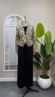 tasarım ceket leopar