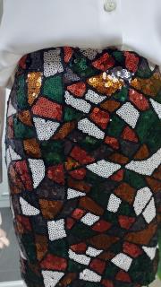 pul payet mini etek renkli siyah 3