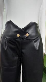 tasarım deri pantolon siyah 3