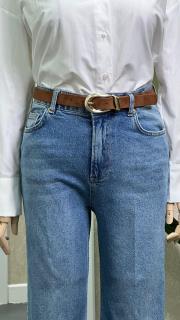 kemerli blue mom jean mavi 2