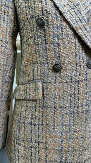 kruvaze yaka düğmeli channel ceket kahve 4